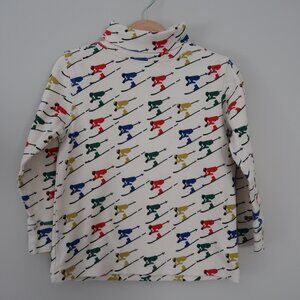 Hanna Andersson Boy's Long Sleeve Turtle Neck Size 4T Skiing Under Overalls